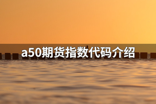 a50指数代码是多少？a50期货指数代码介绍