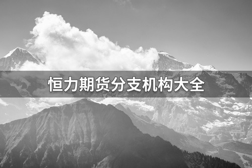 恒力期货现在有几家分支机构？恒力期货分支机构大全