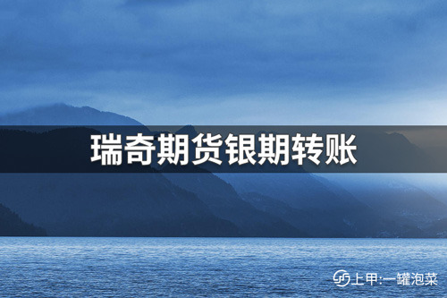 瑞奇期货银期转账怎么操作？瑞奇期货银期转账流程