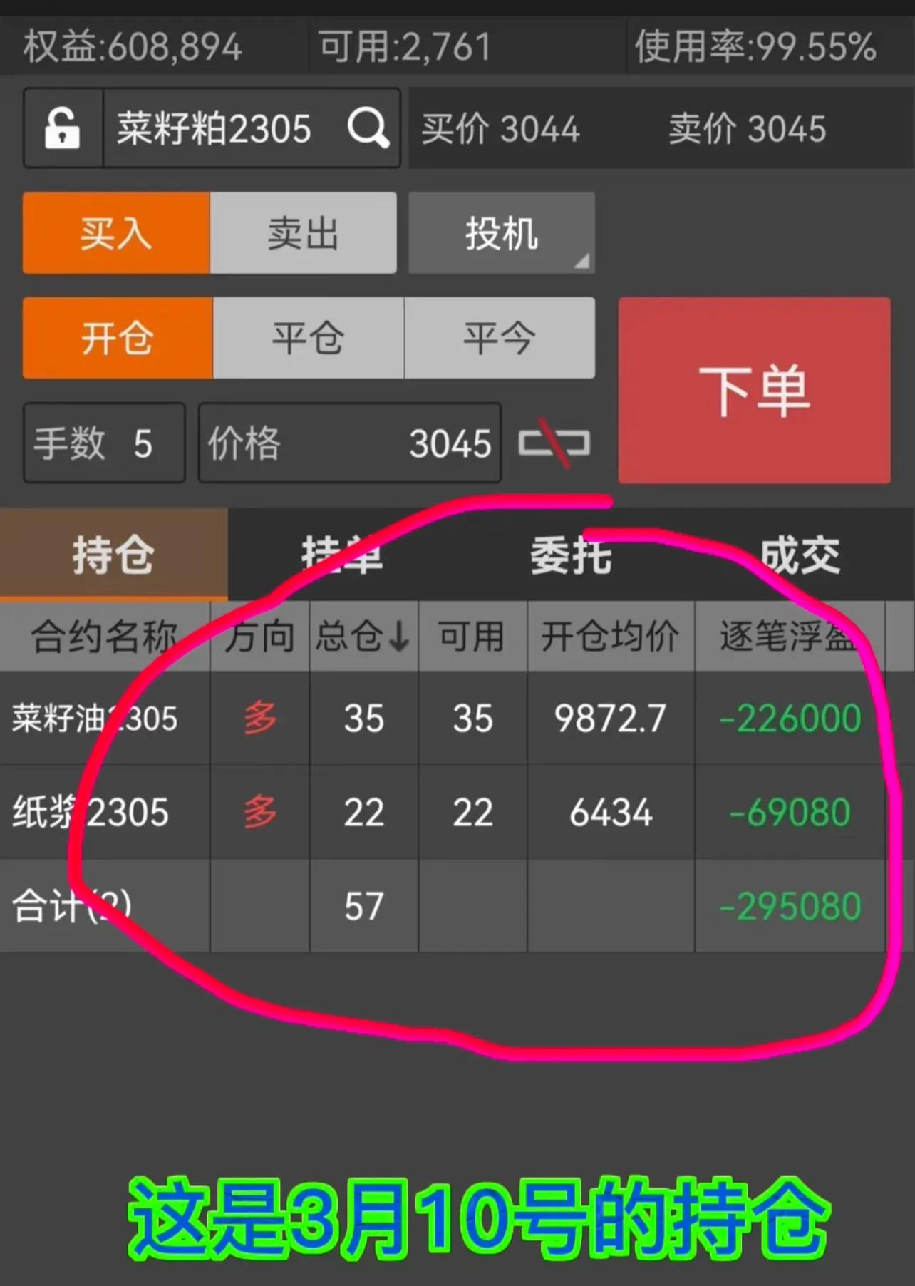 一个多年期货交易经验的粉丝60万的本金如何在5天时间血亏30万？